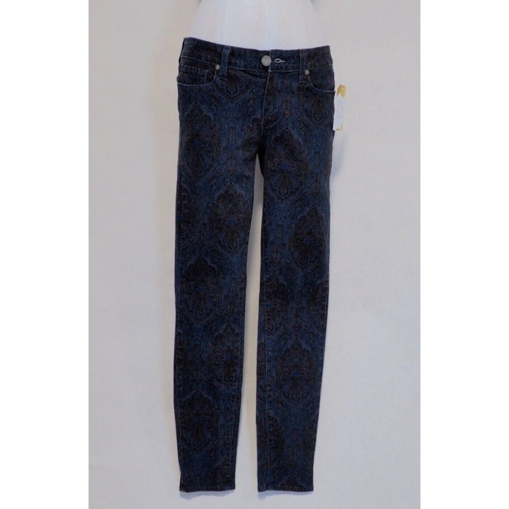 Paige Multicolor Paisley Print Verdugo Ultra Skinny Denim Jeans, Size 28